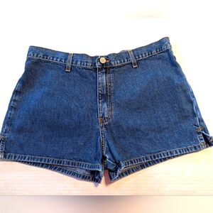 Ladies Calvin Klein Side Vent Hipster Short Double Stone Wash Denim Shor…